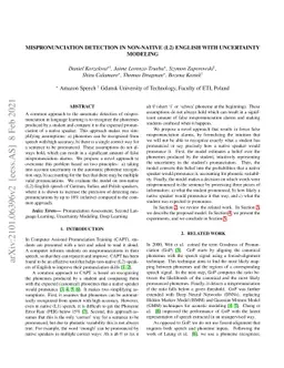 Mispronunciation Detection in Non-native (L2) English with Uncertainty
  Modeling