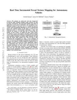 Real Time Incremental Foveal Texture Mapping for Autonomous Vehicles