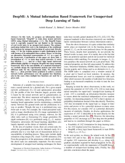 DeepMI: A Mutual Information Based Framework For Unsupervised Deep
  Learning of Tasks