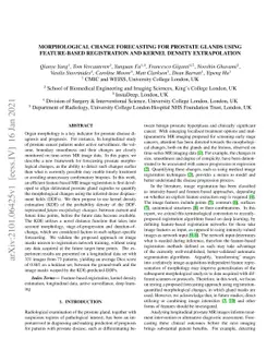 Morphological Change Forecasting for Prostate Glands using Feature-based
  Registration and Kernel Density Extrapolation