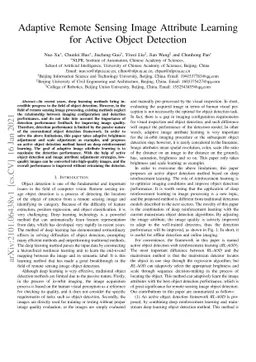 Adaptive Remote Sensing Image Attribute Learning for Active Object
  Detection