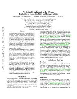 Predicting Hyperkalemia in the ICU and Evaluation of Generalizability
  and Interpretability
