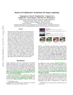 Dual-Level Collaborative Transformer for Image Captioning
