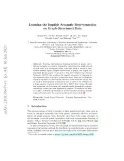 Learning the Implicit Semantic Representation on Graph-Structured Data