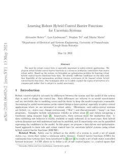 Learning Robust Hybrid Control Barrier Functions for Uncertain Systems