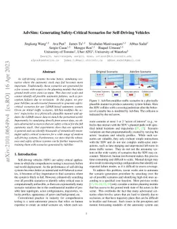AdvSim: Generating Safety-Critical Scenarios for Self-Driving Vehicles