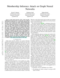 Membership Inference Attack on Graph Neural Networks