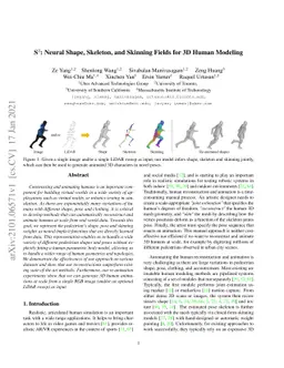 S3: Neural Shape, Skeleton, and Skinning Fields for 3D Human Modeling