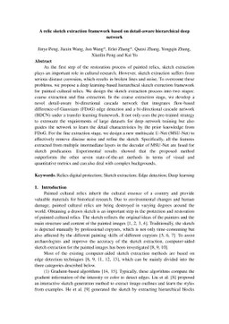 A relic sketch extraction framework based on detail-aware hierarchical
  deep network