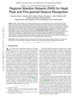 Regional Attention Network (RAN) for Head Pose and Fine-grained Gesture
  Recognition