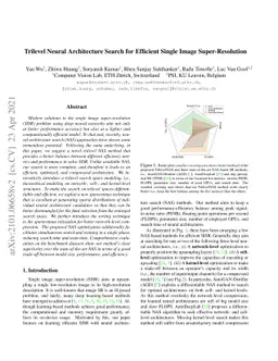 Trilevel Neural Architecture Search for Efficient Single Image
  Super-Resolution