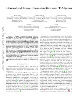 Generalized Image Reconstruction over T-Algebra