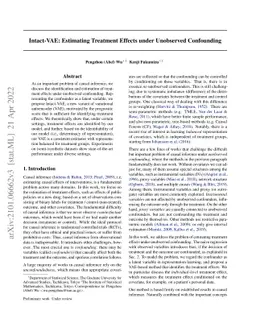 Intact-VAE: Estimating Treatment Effects under Unobserved Confounding