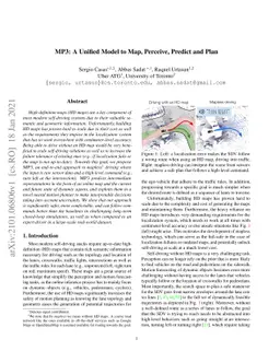 MP3: A Unified Model to Map, Perceive, Predict and Plan