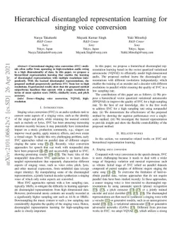 Hierarchical disentangled representation learning for singing voice
  conversion