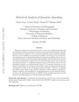 Statistical Analysis of Quantum Annealing
