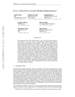 Can a Fruit Fly Learn Word Embeddings?