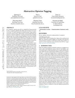 Abstractive Opinion Tagging