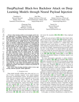 DeepPayload: Black-box Backdoor Attack on Deep Learning Models through
  Neural Payload Injection