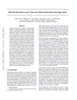 What Do Deep Nets Learn? Class-wise Patterns Revealed in the Input Space