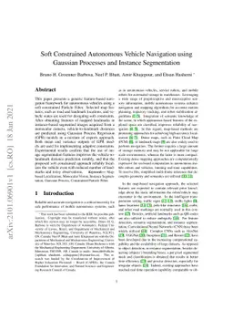 Soft Constrained Autonomous Vehicle Navigation using Gaussian Processes
  and Instance Segmentation