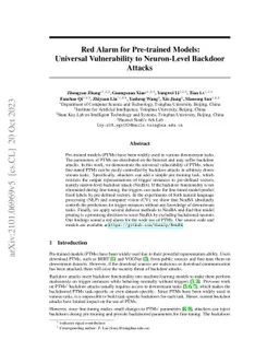 Red Alarm for Pre-trained Models: Universal Vulnerability to
  Neuron-Level Backdoor Attacks
