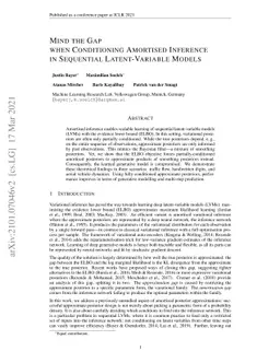 Mind the Gap when Conditioning Amortised Inference in Sequential
  Latent-Variable Models