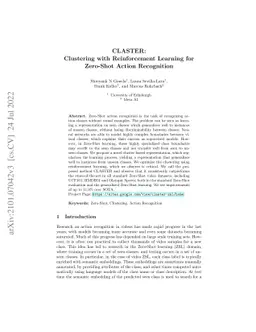 CLASTER: Clustering with Reinforcement Learning for Zero-Shot Action
  Recognition