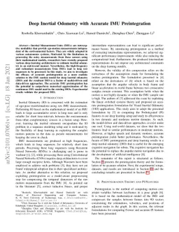 Deep Inertial Odometry with Accurate IMU Preintegration