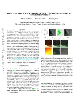 Visualizing Missing Surfaces In Colonoscopy Videos using Shared Latent
  Space Representations