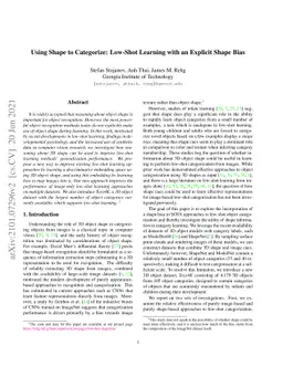 Using Shape to Categorize: Low-Shot Learning with an Explicit Shape Bias