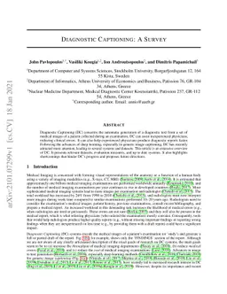 Diagnostic Captioning: A Survey
