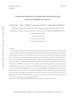 Unsupervised Imputation of Non-ignorably Missing Data Using
  Importance-Weighted Autoencoders
