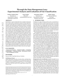 Through the Data Management Lens: Experimental Analysis and Evaluation
  of Fair Classification