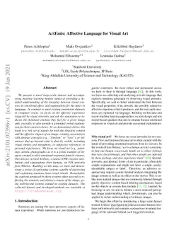 ArtEmis: Affective Language for Visual Art