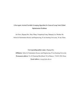 A Surrogate-Assisted Variable Grouping Algorithm for General Large Scale
  Global Optimization Problems