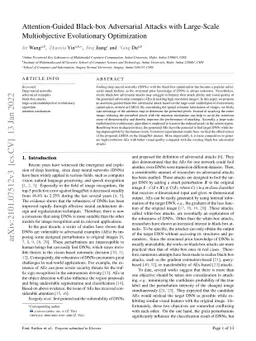 Attention-Guided Black-box Adversarial Attacks with Large-Scale
  Multiobjective Evolutionary Optimization