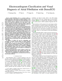 Electrocardiogram Classification and Visual Diagnosis of Atrial
  Fibrillation with DenseECG