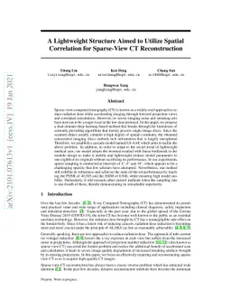 A Lightweight Structure Aimed to Utilize Spatial Correlation for
  Sparse-View CT Reconstruction