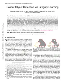 Salient Object Detection via Integrity Learning