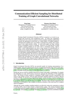 Communication-Efficient Sampling for Distributed Training of Graph
  Convolutional Networks