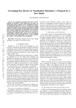 Leveraging Peer Review in Visualization Education: A Proposal for a New
  Model