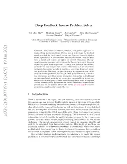 Deep Feedback Inverse Problem Solver