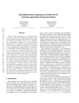 Hyperdimensional computing as a framework for systematic aggregation of
  image descriptors