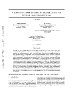 A survey on shape-constraint deep learning for medical image
  segmentation