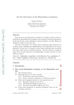 On the derivation of the Khmaladze transforms