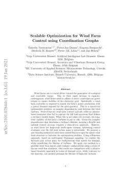 Scalable Optimization for Wind Farm Control using Coordination Graphs