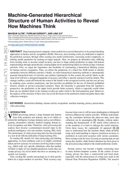 Machine-Generated Hierarchical Structure of Human Activities to Reveal
  How Machines Think