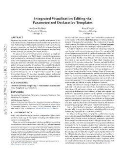 Integrated Visualization Editing via Parameterized Declarative Templates