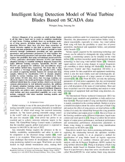 Intelligent Icing Detection Model of Wind Turbine Blades Based on SCADA data